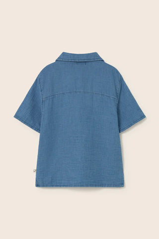 Musselin-Hemd Gale Denim Blue von Cozmo