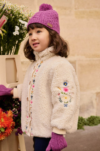 Teddy Jacke Rosinna Cream mit Handstickerei von Louise Misha