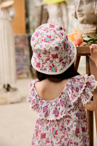 Musselin-Kleid Natiyana Cream Floral Haven von Louise Misha