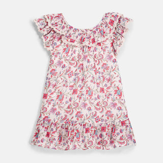 Musselin-Kleid Natiyana Cream Floral Haven von Louise Misha