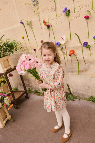 Langarm Kleid Saralou Cream Wild Flowers von Louise Misha