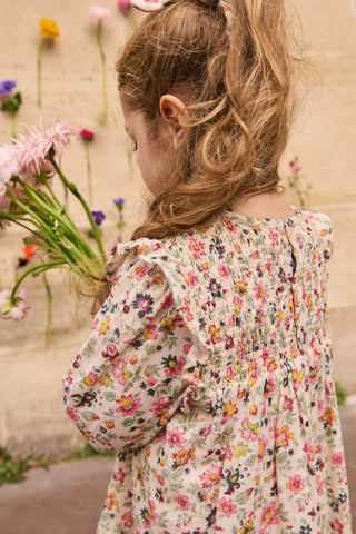 Langarm Kleid Saralou Cream Wild Flowers von Louise Misha