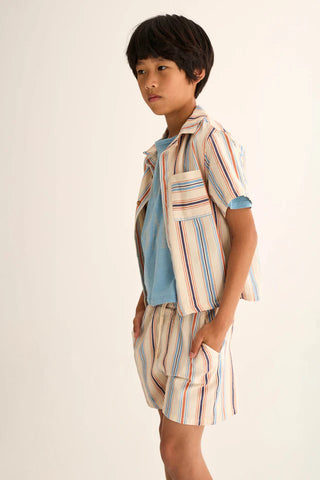 Baumwoll-Hemd Iro Ivory gestreift von Cozmo