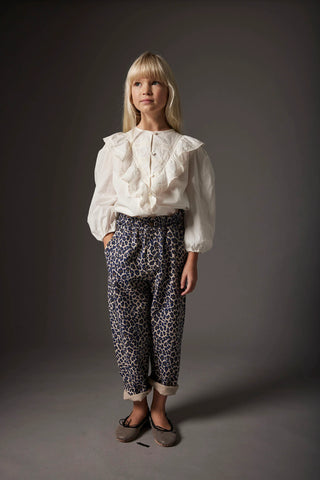 Twillhose Paola Blau-Beige Animalprint von Cozmo