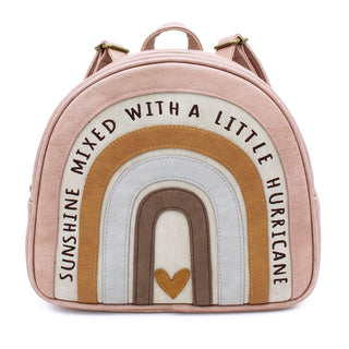 Kinderrucksack Grosser Regenbogen Hedwig Rose Quarz von Little who