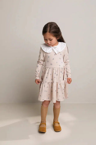 Kleid Dolly Beige mit Blütenenprint von MarMar