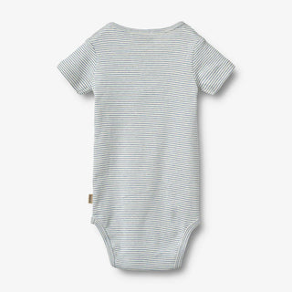 Kurzarm Body Berti Blau weiss gestreift von Wheat