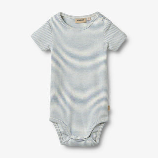 Kurzarm Body Berti Blau weiss gestreift von Wheat