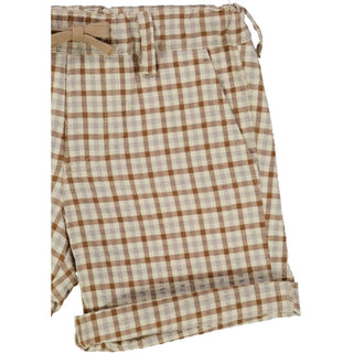 Kurze Shorts Holger Braun-Grau kariert von Wheat