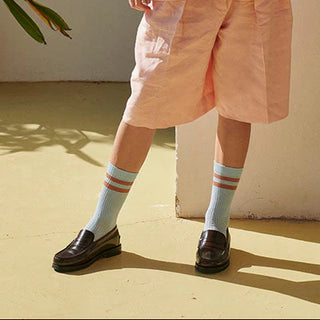 Glitzer Kniesocken Skyride mit Streifen von mp Denmark