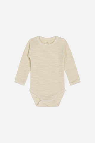 Merino-Wolle Body Bo Uni Beige von Hust & Claire