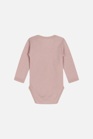 Merino-Wolle Body Bo Uni Zartrosa von Hust & Claire