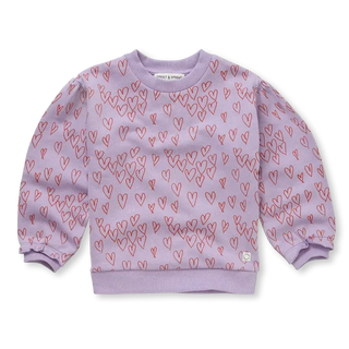 Pullover Lila mit roten Herzen von Sproet & Sprout
