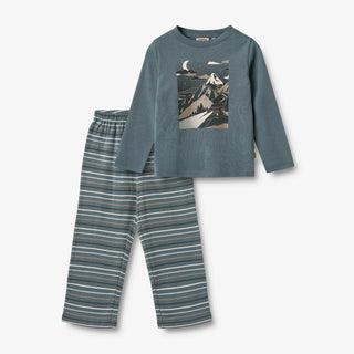 Pyjama Matheo Petrol mit Bergprint von Wheat
