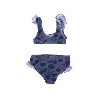 Bikini Blau mit Dunkelblauem Kirschenprint von Búho
