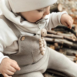 Organic Knit Dungarees / Overall Caramel von Cosy Roots