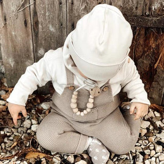 Organic Knit Dungarees / Overall Caramel von Cosy Roots