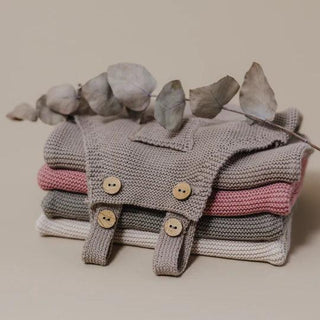 Organic Knit Dungarees / Overall Dusty Rose von Cosy Roots