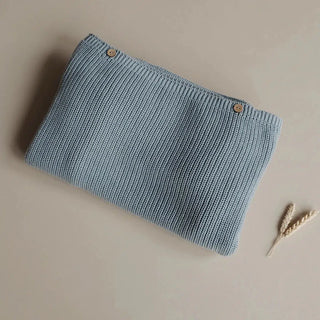 Organic Oversize Knit Pulli - MUM - Dusty Blue von Cosy Roots