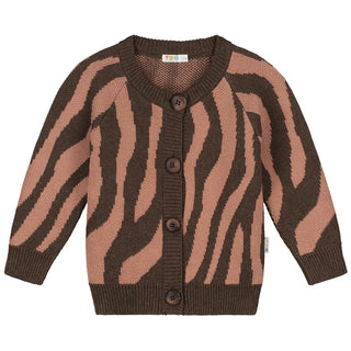 Strickcardigan Pink Zebra für Kinder von Yuki