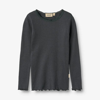 Modal Rib Langarmshirt Reese Night von Wheat