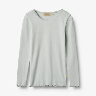 Modal Rib-Langarmshirt Reese Soft Blue von Wheat
