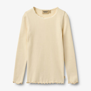 Modal Rib-Langarmshirt Reese Barely Apricot von Wheat
