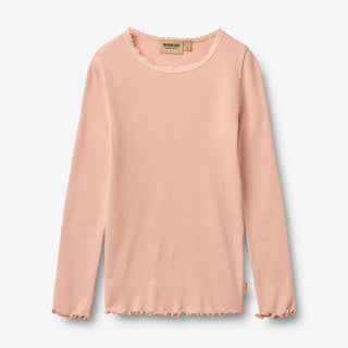 Modal Rib-Langarmshirt Reese Rose Cloud von Wheat