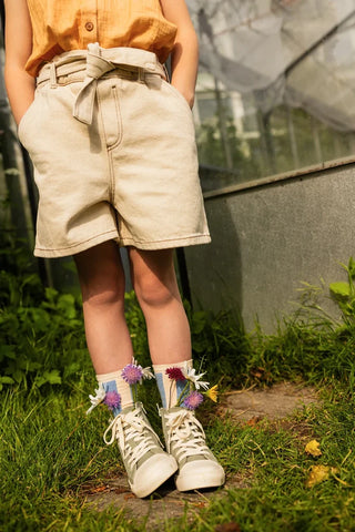 Socken Blau-Beige gestreift von Sproet & Sprout