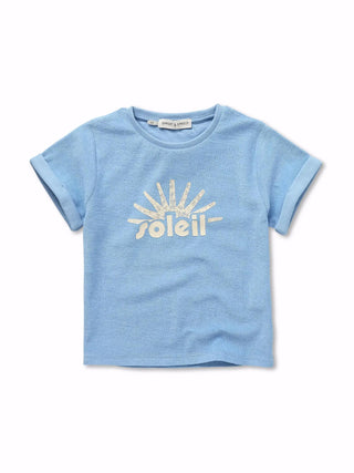 Frottee T-Shirt Hellblau "Soleil" von Sproet & Sprout