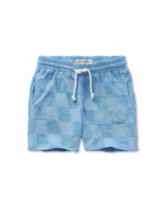 Frottee-Shorts Hellblau Karomuster von Sproet & Sprout