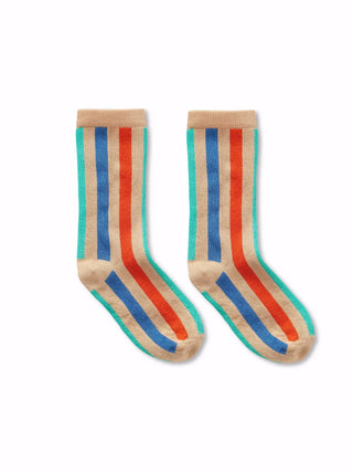 Sportsocken Braun mit bunten Streifen von Sproet & Sprout