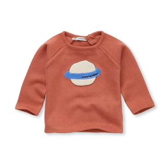 Baby Sweatshirt Saturn Braun von Sproet & Sprout