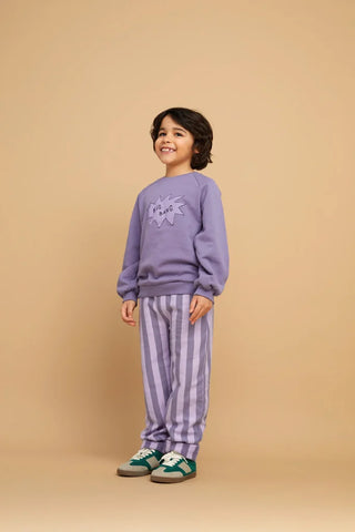 Chinohose Lila-Violett gestreift von Sproet & Sprout