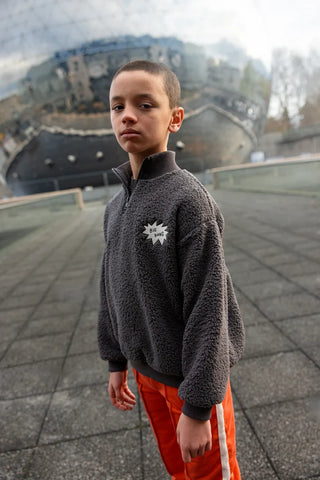 Teddy Sweater Dunkelgrau von Sproet & Sprout