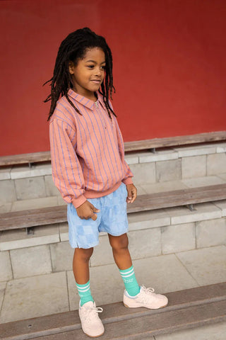 Frottee-Shorts Hellblau Karomuster von Sproet & Sprout