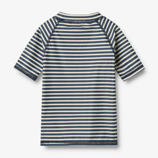 UV Badeshirt Kurzarm Jackie Blau-Weiss gestreift von Wheat