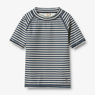 UV Badeshirt Kurzarm Jackie Blau-Weiss gestreift von Wheat