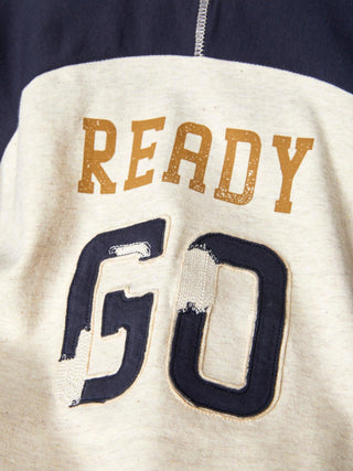 Shirt Beige Melange mit “READY GO” Print von Minymo