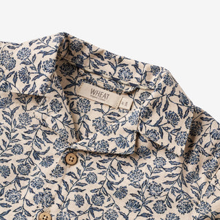 HEMD ANKER BEIGE MIT BLAUEM BLUMENMUSTER VON WHEAT