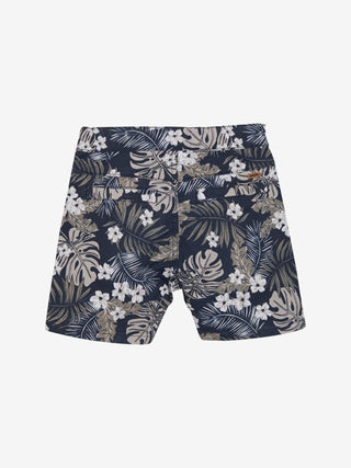 Shorts von Minymo in Mitternachtsblau mit Blumen Print