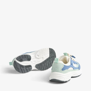 Sneaker Arthur White Faded Denim von Wheat