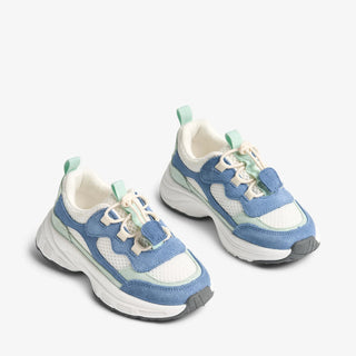 Sneaker Arthur White Faded Denim von Wheat