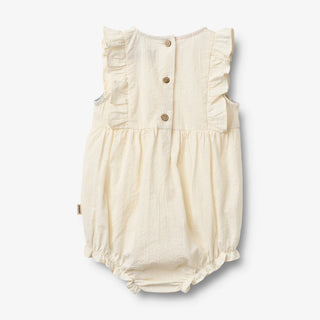 Kurzarm Babyromper Emmaline Ivory von Wheat