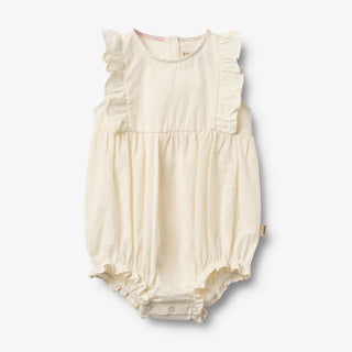 Kurzarm Babyromper Emmaline Ivory von Wheat