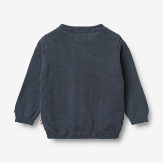 Strickjacke Björn Ink Navy Blau von Wheat