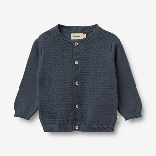 Strickjacke Björn Ink Navy Blau von Wheat