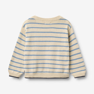 Strickpullover Morgan Faded Denim Stripe von Wheat