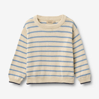 Strickpullover Morgan Faded Denim Stripe von Wheat