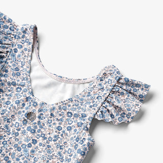 Badekleid Diddi mit blauem Blumenmuster von Wheat